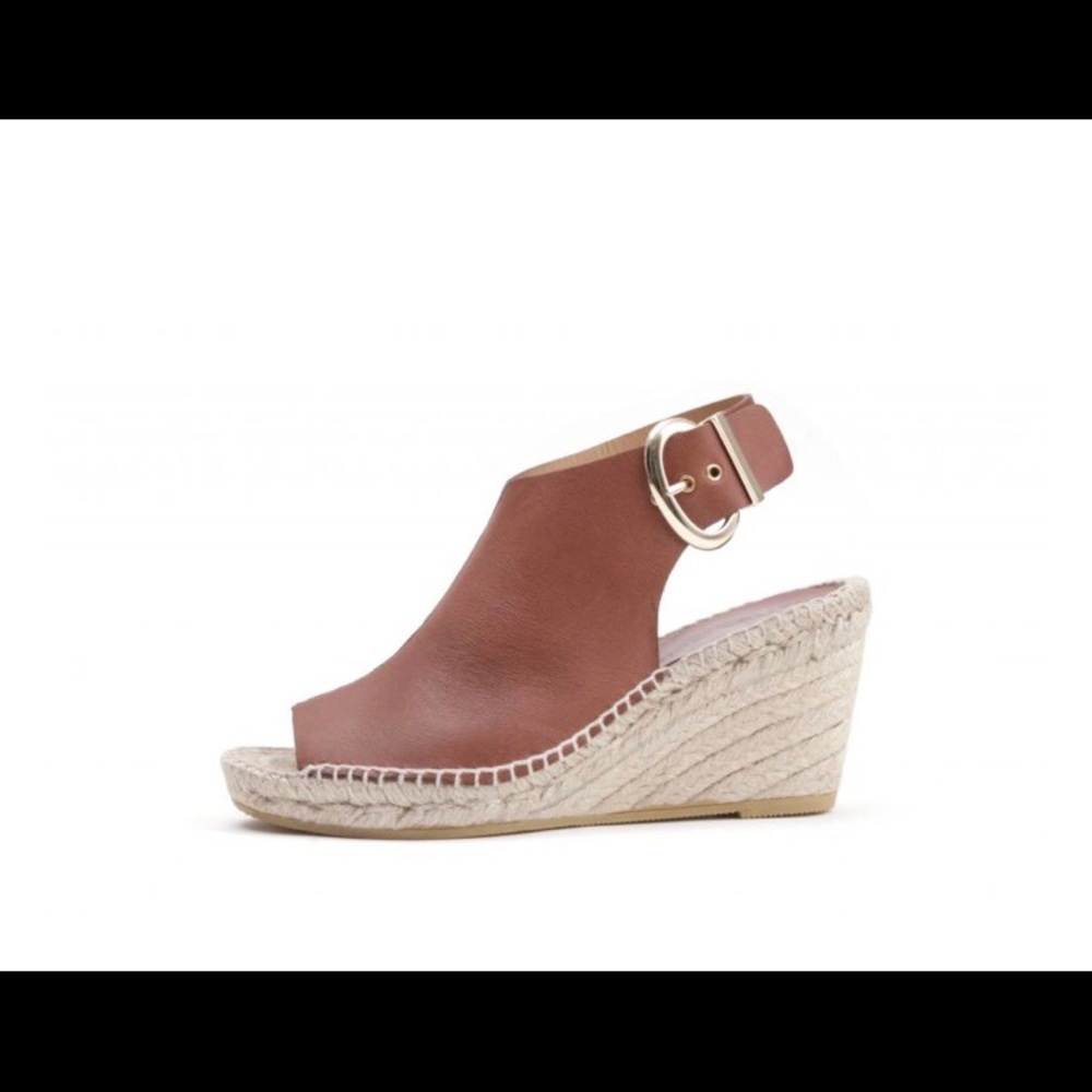 Bettye Muller Dresser Espadrille Wedges Dark Brown